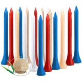 New Wholesale Golf Bamboo Tee Golf Tees 3 1 4 Inch Customized Logo And Color Biodegradable Tees