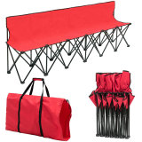 black waterproof design canvas floor sport heavy duty folding bench chair set