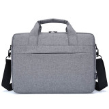 New Design 14 Inch Black Waterproof Canvas Laptop Handbag Notebook Shoulder Bag with Double Zip For Macbook Air