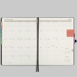 Customized 2022 Leather Agenda Business Planner with Stickers