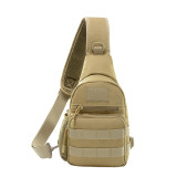 Custom Stock Travel Outdoor Sports Shoulder Crossbody Bag Military Men Army Tactical Front Chest Bag for Camping