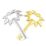 Custom Tree shape gold silver metal beer opener for wedding gift custom wall mounted bottle opener