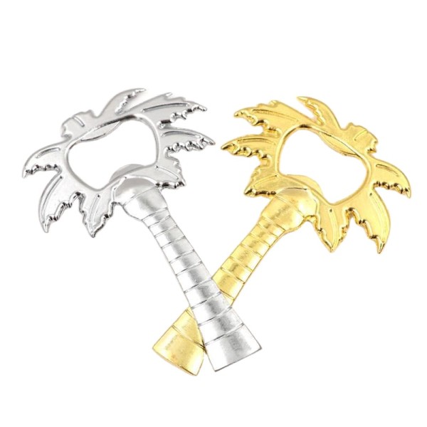 Custom Tree shape gold silver metal beer opener for wedding gift custom wall mounted bottle opener