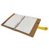 Custom 2021 Pu Leather Cover a5 Book Ring Binder Notebook