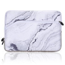 Hot Sale Custom Pattern Waterproof Neoprene Marble Laptop Sleeve Bag For Macbook Air With Zipper Pocket Outside For Business