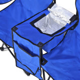 cheap umbrella sunshade 2 person double cooler folding beach camping chair attached table with canopy