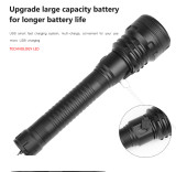 High lumen military grade flashlight 20w 3000lm Xhp70 Hunting Japan High Power Torch Light 2km Distance Flashlight