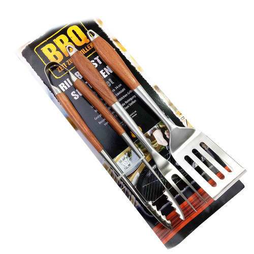 3 In 1 BBQ Tools Set Outdoor Barbeque Utensils Stainless Steel BBQ Grill Accessories