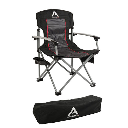 aluminum outdoor USA folding padded big camping chair with arm
