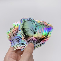 Wholesale Custom Adhesive Waterproof Holographic Die Cut Stickers