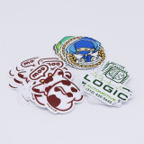 High Quality Custom Adhesive White Pvc Vinyl Luggage Die Cut Logo Sticker Label