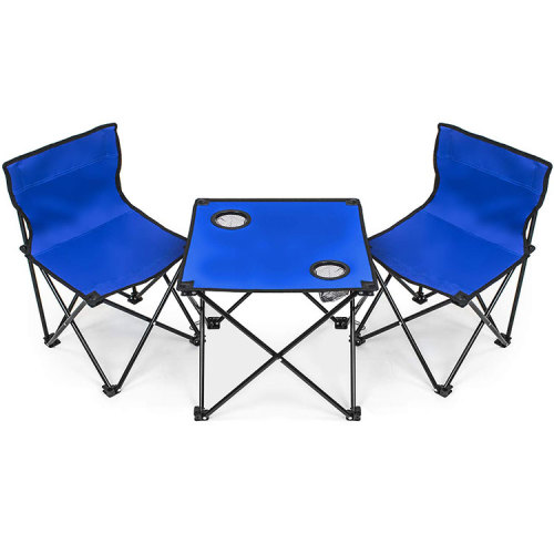 stainless steel mini camping folding chair table set with side table