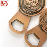 Manufacture cheap copper enamel 3D bottle opener magnetic zinc alloy metal beer opener for gift