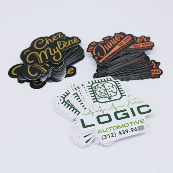 High Quality Custom Adhesive White Pvc Vinyl Luggage Die Cut Logo Sticker Label
