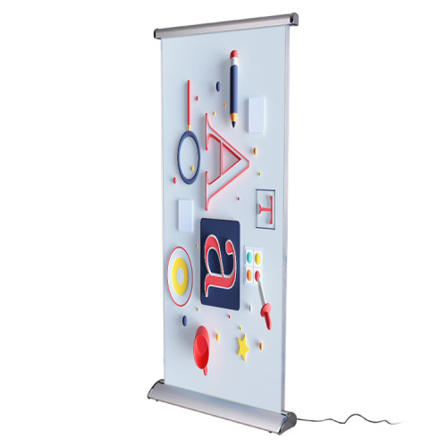 wholesale Portable trade show banner display roll up electric roller printing fabric roll up stand
