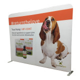 Portable aluminum advertising display equipment trades show 20 ft straight fabric display wall