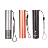 Factory wholesale mini small size T6 3W lighting angle ultra bright torch flashlight for promotion