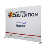 Portable aluminum advertising display equipment trades show 20 ft straight fabric display wall
