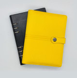Custom 2021 Pu Leather Cover a5 Book Ring Binder Notebook