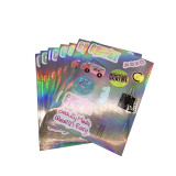 Kawaii Printer Cutting Glitter Laminate Sticker Custom Adhesive Rainbow Holographic Film Laptop Sticker