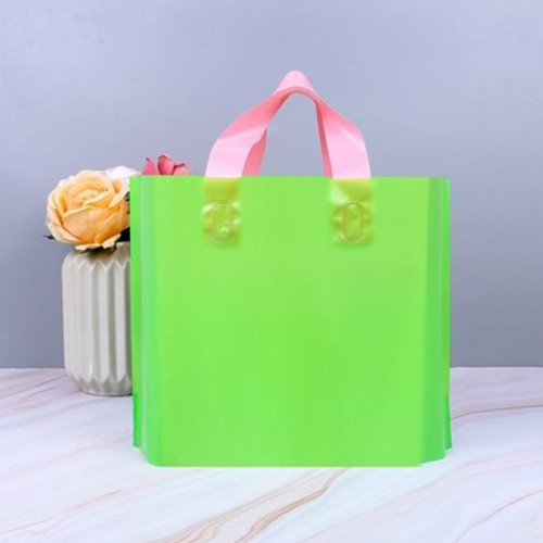 custom high quality fast delivery printed logo handle plastic shopping bag