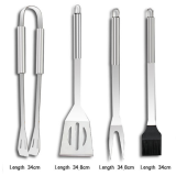 Cheap Portable Kit AL-K007 18 PCS Big Size Clips Knife Fork Stainless Steel Accessory BBQ Tool Set