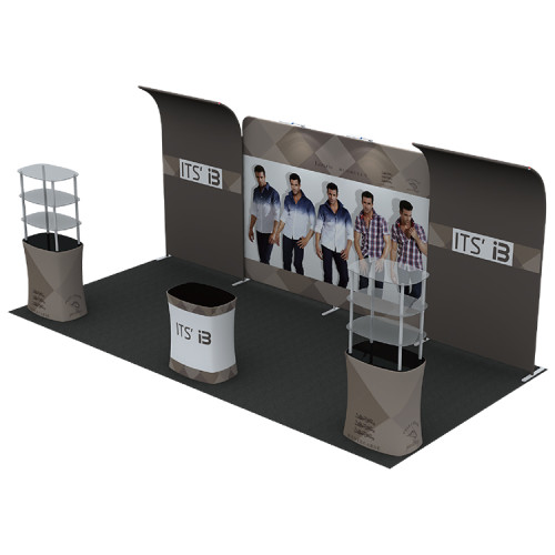 china wholesale exhibition booth tension fabric display/magic mirror photo booth