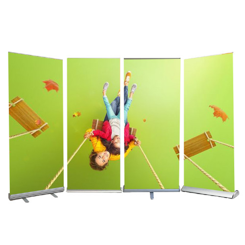 high quality tabletop double side banner stand aluminium roll up display