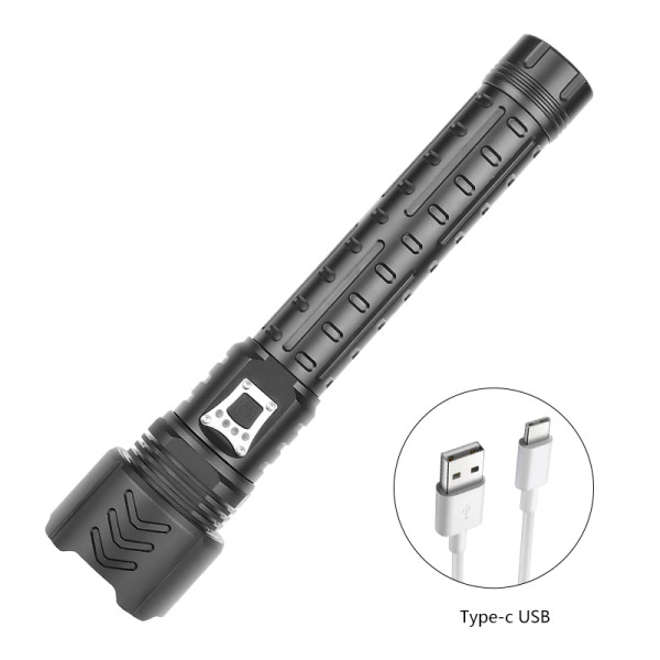 XHP90 2500LUMENS Zoomable Strobe Led Torch Flashlight Electric Tactical Rechargeable  Police  Flashlight