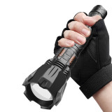 power display of XHP160 10000lumen  brightness ultra-long shot telescopic zoom 5 claw attack head tactical flashlight