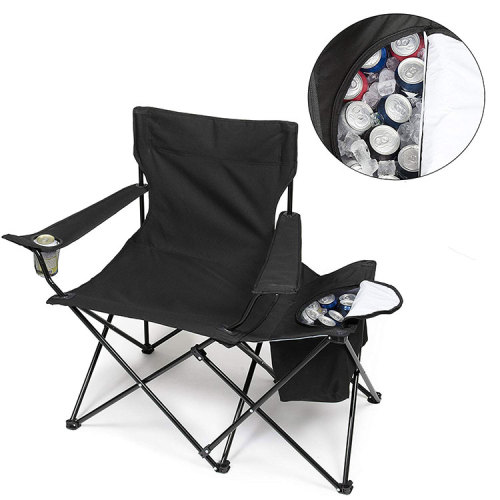 OEM outdoor portable luxury best lightweight quad parts foldable fishing camping chair with cooler bag for picnic