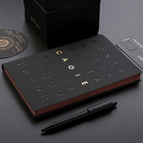 Embossed Pu A5 Business Leather Planner Appointment planner