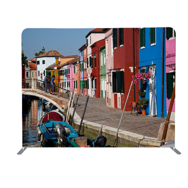 Portable tension fabric display stand wedding backdrop stand