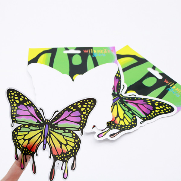 High Quality Custom Adhesive Pvc Waterproof Fashionable Flower Butterfly Stickers
