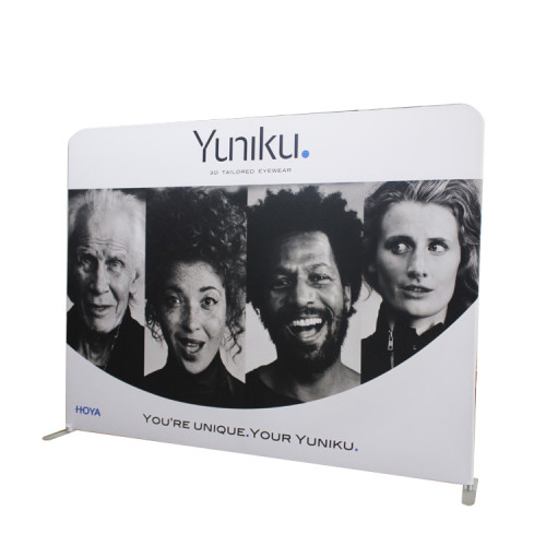 Portable aluminum advertising display equipment trades show 20 ft straight fabric display wall
