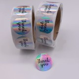 Kawaii Printer Cutting Glitter Laminate Sticker Custom Adhesive Rainbow Holographic Film Laptop Sticker