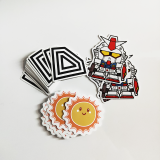 Custom Logo Outdoor  UV Coat Die Cut Promotional Vinyl Waterproof Sticker