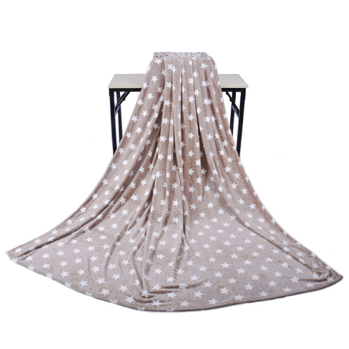 Custom cozy plush polyester throw print flannel fleece blanket
