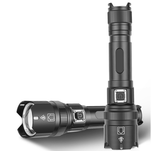 New XHP50 9000 Lumens LED Flashlight 18650 Battery Torch USB Light Type-c Charging 5 Modes Flashlight With Zoomable