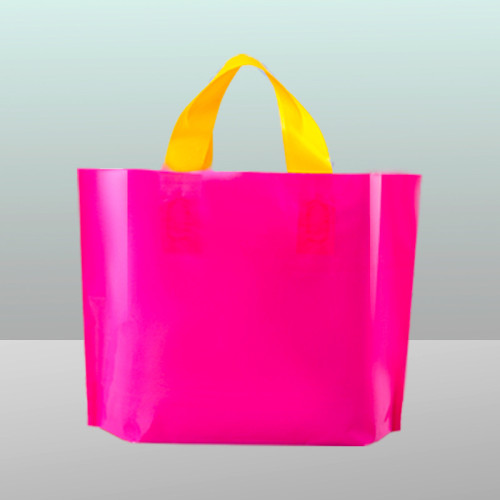 custom high quality fast delivery printed logo handle plastic shopping bag