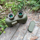 Microscopio Night Binoculars Vision Nocturna 7x50 Waterproof Waterproof & Fogproof & Rangefinder & Compass Army Green Porro Bak4