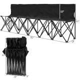 black waterproof design canvas floor sport heavy duty folding bench chair set