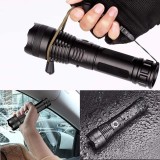 19W 4000lm Super Bright Tactical Flashlight 5 Modes Zoomable Water Resistant Day White Light USB Rechargeable flashlight