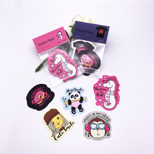 Waterproof Pvc Custom Logo Printing Die Cut Cartoon Vinyl Sticker Pack With Header Card