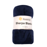 Comfortable new design double layer sherpa flannel fleece blanket