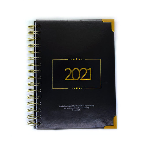 2022 Custom Printing Spiral Personalized Yearly Planner with Dividers Tabs