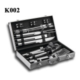 WB China Top Selling OEM Utensil Kit Multifunction Portable Outdoor BBQ Barbecue Grill Tool Set 13 Models