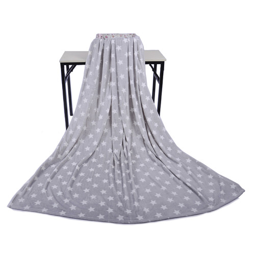 Custom cozy plush polyester throw print flannel fleece blanket