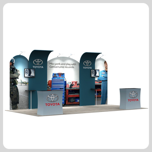 modular folding exhibition system booth 20ft x 20ft for trade show