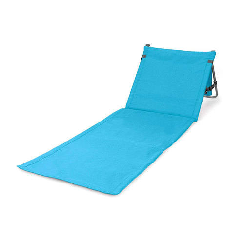 reclining outdoor lounge roll up floor headrest cushion rolling legless portable leisure folding beach chair mat